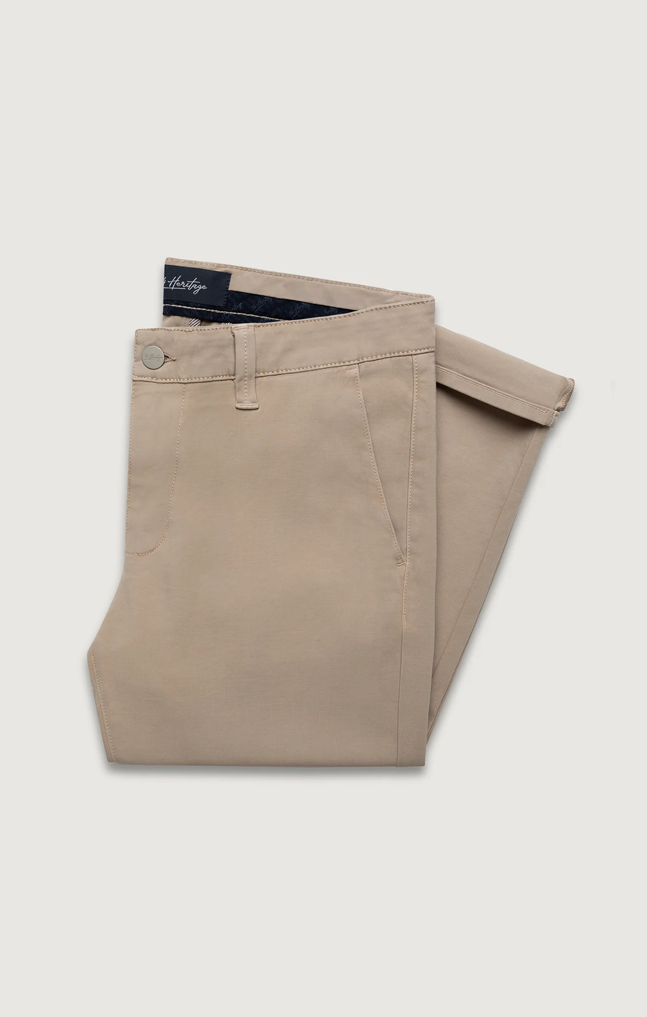 Verona Straight Leg Chino Pants In Mushroom High Flyer - Image 9
